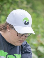 Berretto Baseball Bianco Emblema Maver Pesca Spedizione Gratuita Natale Nuovo 