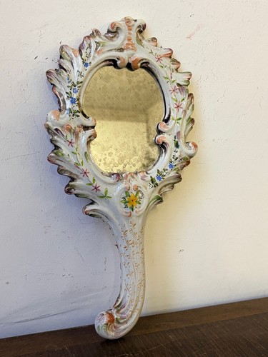 Specchio mano ceramica - specchio, in