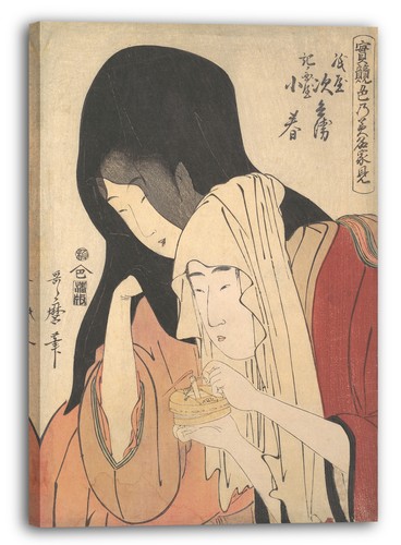 Tela cornice kitagawa - tela/cornice, utamaro