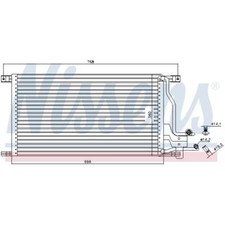 Condensatore Climatizzatore Alluminio NISSENS Per Ford Transit Furgone