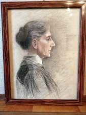 Antico ritratto a matita e