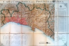 CARTA COROGRAFICA DELLA PROVINCIA DI GENOVA GEOMETRA GIOVANNI MORI