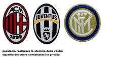 Toppa patch calcio personalizzata milan juve inter roma lazio ecc collezionismo 