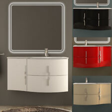 MOBILE BAGNO CM 104 IN 4 COLORI PER ARREDO MODERNO SOSPESO CURVO 2 VERSIONI |20