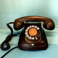 Telefono retro vintage - telefono, nero