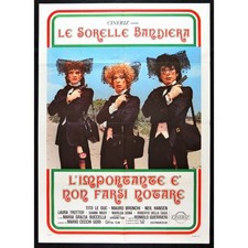 M213 MANIFESTO 2F LE SORELLE BANDIERA IMPORTANTE E' NON FARSI NOTARE 