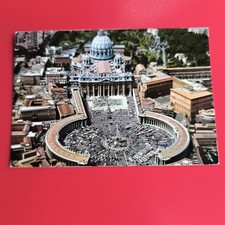 ROMA - BASILICA S PIETRO VISTA DALL'AEREO  -  CARTOLINA A COLORI SCRITTA