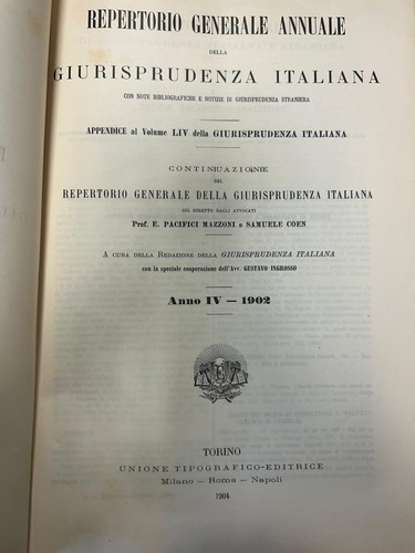 Giurisprudenza italiana - italiana,