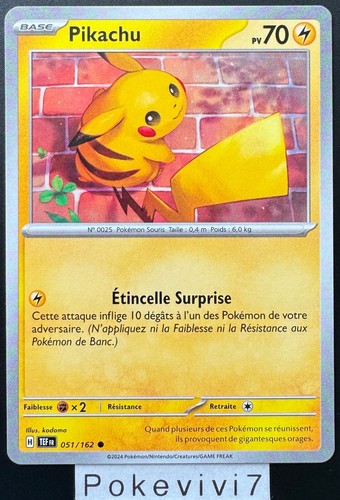 Carte pokemon pikachu - pokemon, 051/162