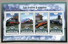 A4963 - TOGO - ERRORE IMPERF, foglio miniatura: 2016, locomotive a vapore, treni