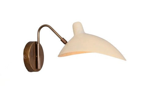 Lampada parete curva con - parete,