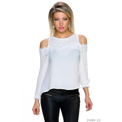 Blusa chiffon trasparente - blusa, in