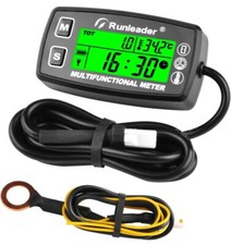 Contaore Digitale Contagiri Indicatore Temperatura Motore Display Impermeabile 