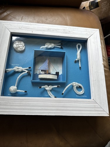 Bin nautical knots framed wood - nautical,