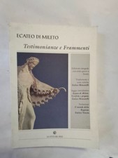 ECATEO DI MILETO  TESTIMONIANZE E FRAMMENTI La città del sole 1999