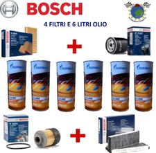 Kit 4 Filtri Bosch + 6 Litri Olio 10W40 per AUDI A8 #n2