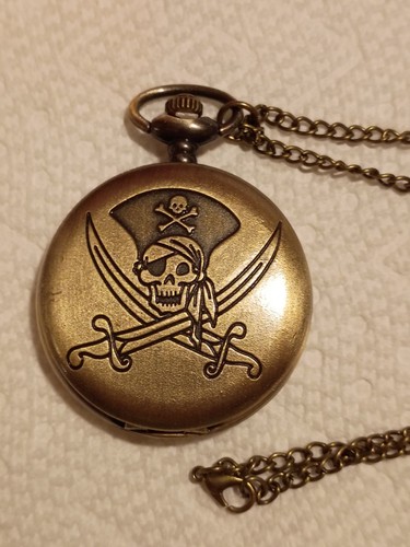 Orologio tasca pirate skull - orologio,