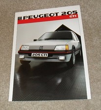 Brochure Peugeot 205 GTI 1.6 -