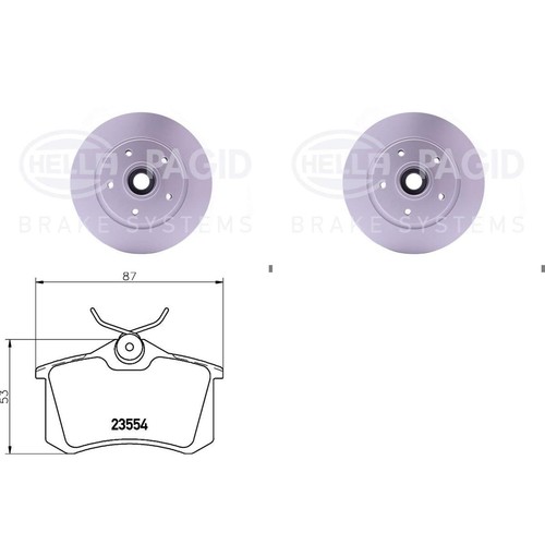Hella set dischi freno - set, +