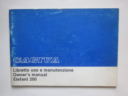 Cagiva elefant 200 libretto - elefant,