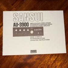 Sansui Amplificatore AU-3900 Manuale Istruzioni 