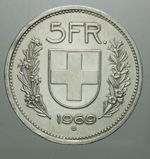 Svizzera 5 Franchi 1969