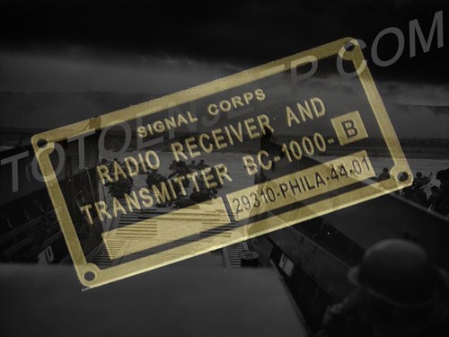 Plate plaque radio ww2 - plaque,