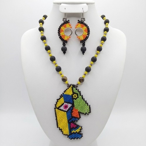 Set collana lunga nera - set,