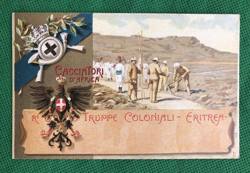 Cartolina militare libia - militare,