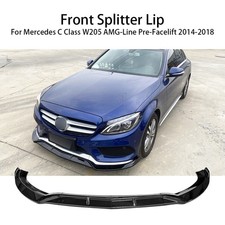 LAMA SOTTO PARAURTI ANTERIORE PER MERCEDES CLASSE C W205 SPLITTER SPOILER AMG