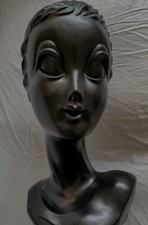 Twiggy nera testa porta cappelli manichino - Vintage design anni 70 