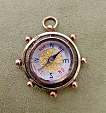 BUSSOLA INIZI 900 Ciondolo pendente antico in oro 9 kt.