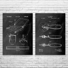 Pizza Patent Wall Art Set di 2