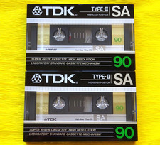 2 nastri cassette TDK SA 90 1986-1987 + scatola originale + sigillato + Made in Germany +