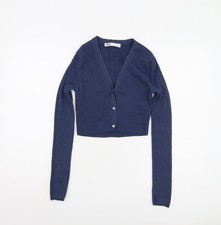 Maglione cardigan donna blu
