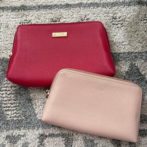 Furla set pochette rosso beige - furla,