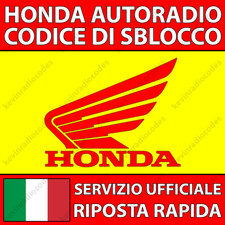 ✅HONDA RADIO CODICE DI