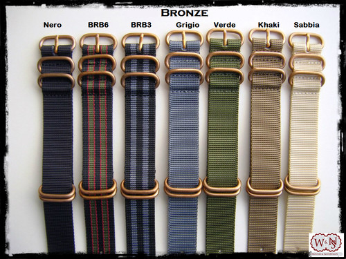 Cinturini nylon premium bronzo - cinturini,