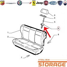 FIAT PALIO ANCHE WEEKEND BOCCOLA POGGIATESTA SEDILE POSTERIORE NUOVA 123485633