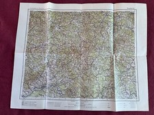 1911/1921 FRANCOFORTE/Meno-1:300000-coloured-Friedberg-Bad Orb-Schweinfurt-Gessen