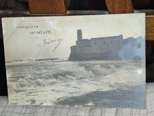 Cartolina Mareggiata Sestri Levante Genova Fotografica Formato Piccolo 