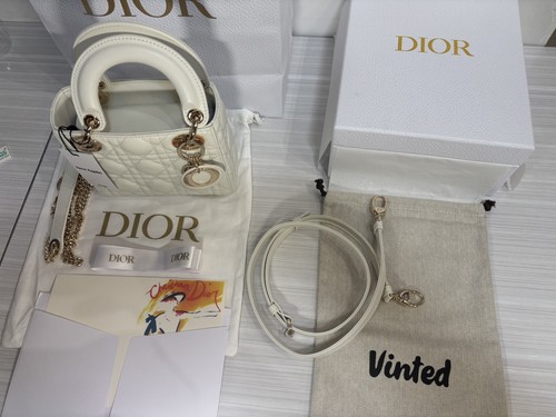Sac main lady dior - main, crème