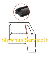 VW BUS T2 BAY - GUARNIZ. VERTICALE DEFLETT. APRIBILE VENT WING FLAP SEAL