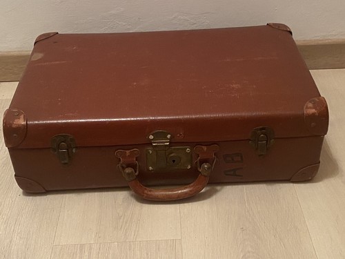 Vintage valigia marrone - marrone, in