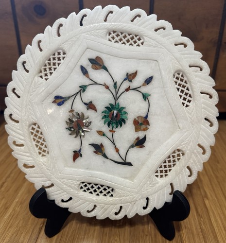 Piatto artigianale marmo - piatto, 8”