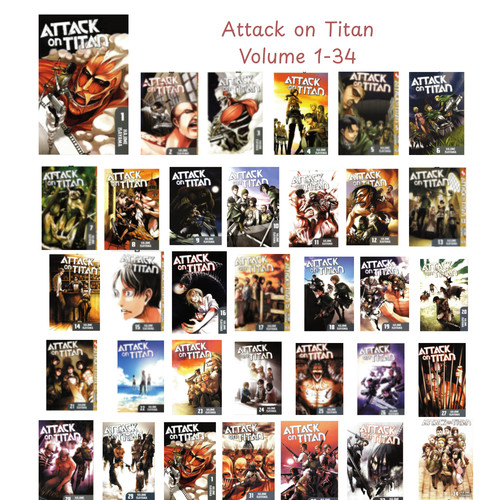 Attack titan manga set - on,