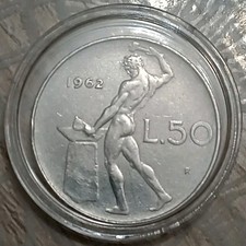 FR :Italie – 50 Lire – 1962 – SPL+ – très brillante- EN :Italy – 50 Lire –
