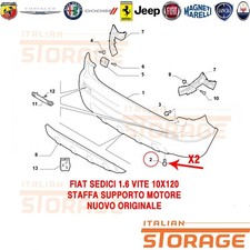 FIAT SEDICI KIT 2 VITE PARAURTI POSTERIORE NUOVO ORIGINALE 71741662