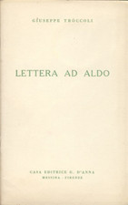 Troccoli,Giuseppe. - Lettera ad Aldo. 