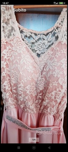 Abito cerimonia rosa pesco - abito,